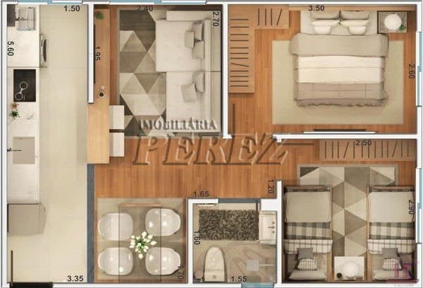 Apartamento à Venda no Terra de Santa Cruz I em Cambé - 2 Dormitórios e Lazer Completo!