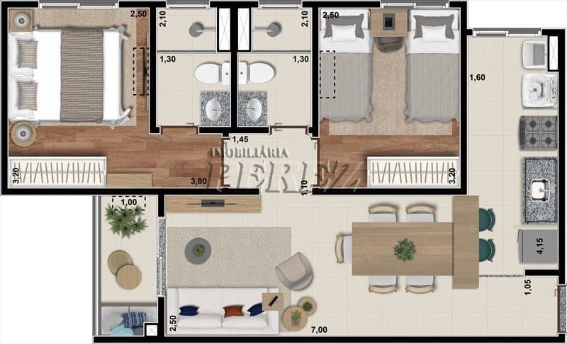 Apartamento novo para vender e alugar no Condomínio Ever - em frente ao Norte Shopping, Londrina - Foto 1