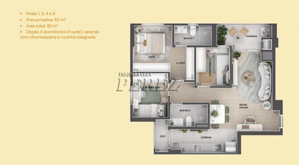 Apartamento na planta no Edifício Summer na região sul de Londrina - Foto 2